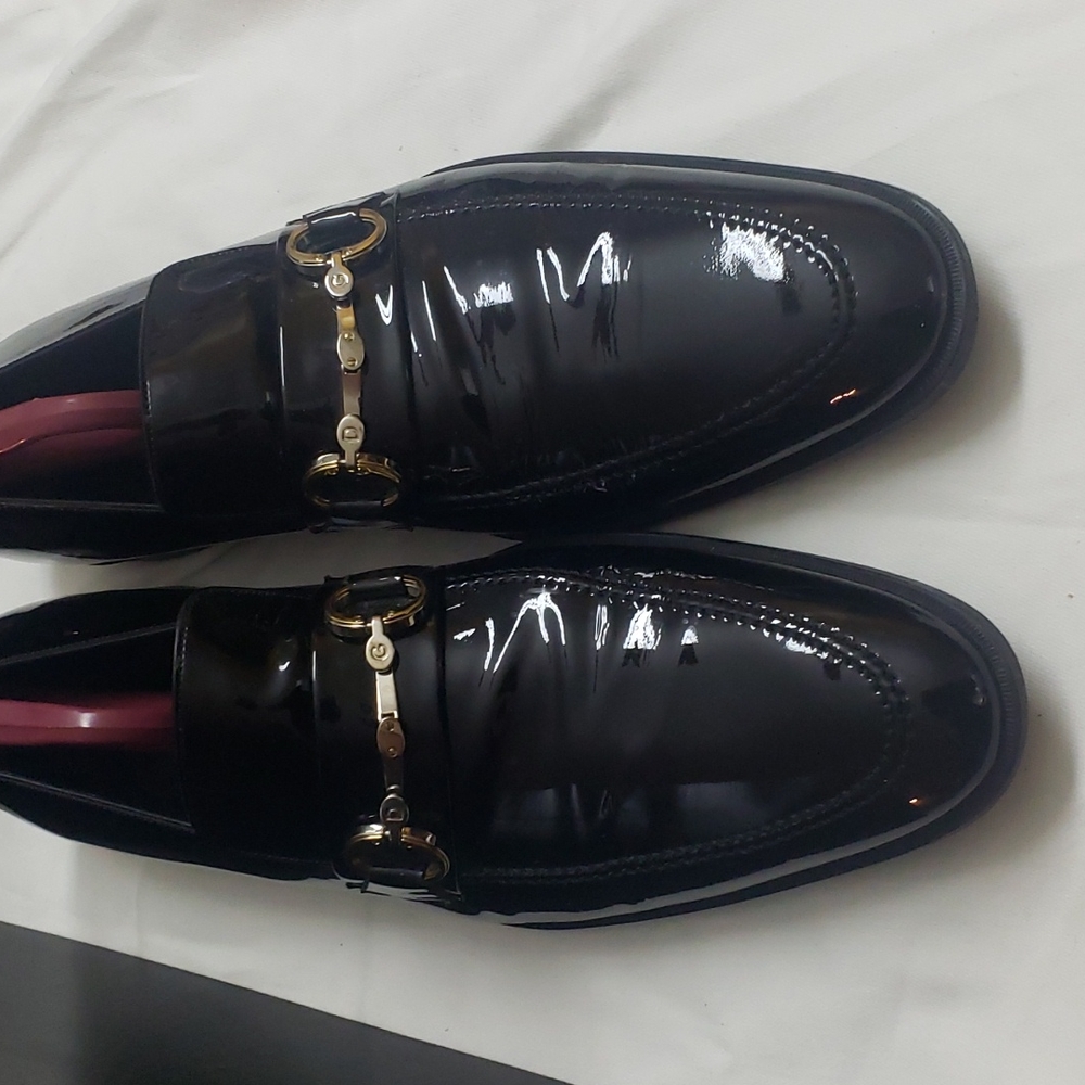 Dolce Gabbana Black Patten Leather Oxfords Size 11